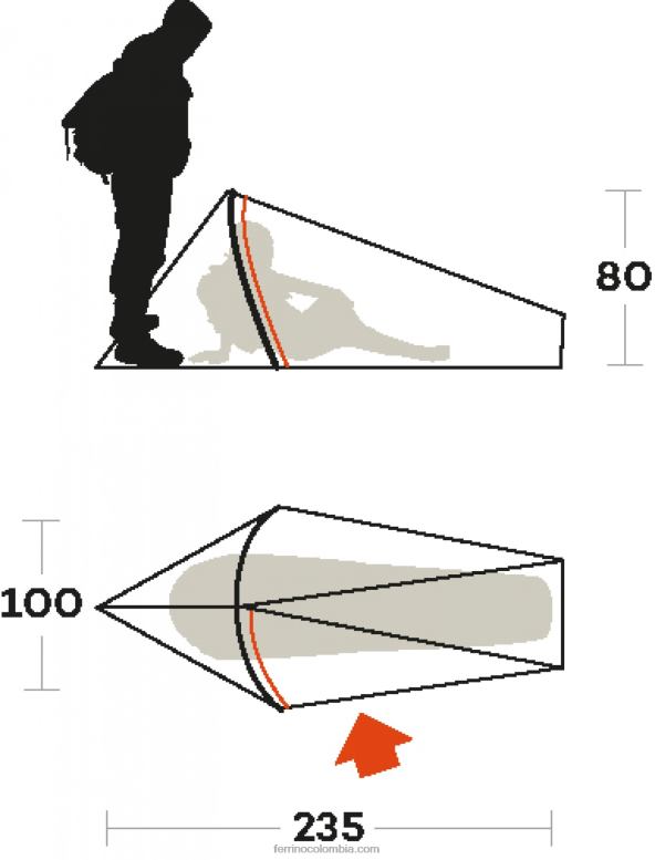 carpa sintesi 1 N2T8B472unisexo Ferrino