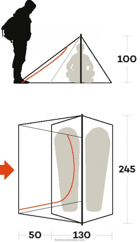 carpa sintesi 2 N2T8B473unisexo Ferrino