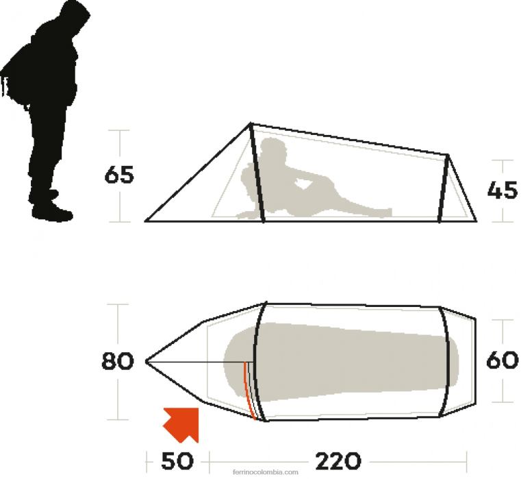 eslinga de tienda 1 N2T8B479unisexo Ferrino