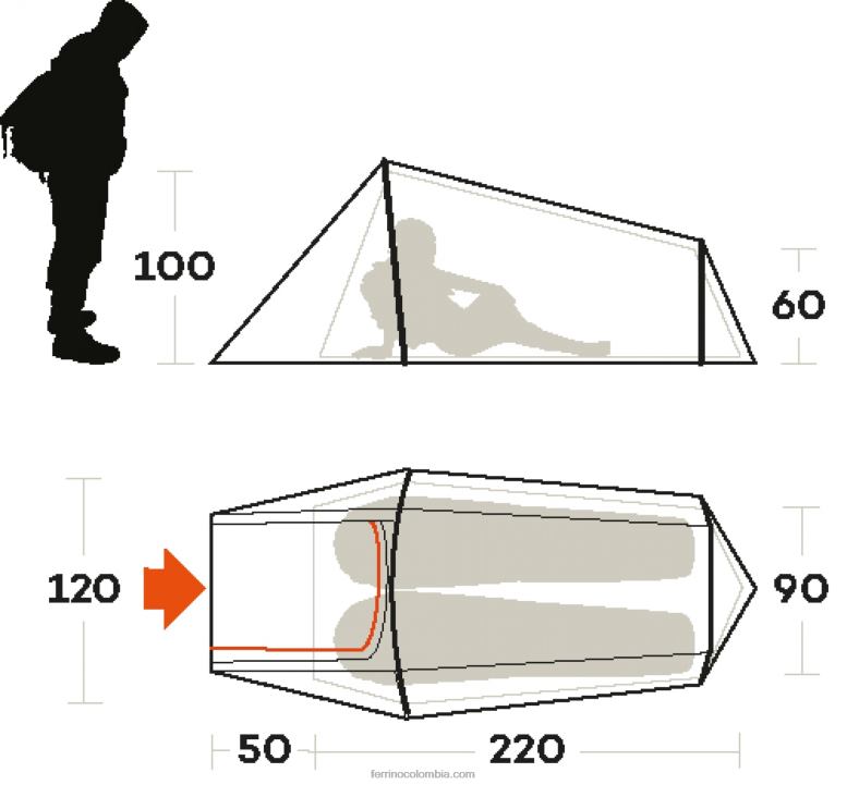 eslinga de tienda 2 N2T8B481unisexo Ferrino