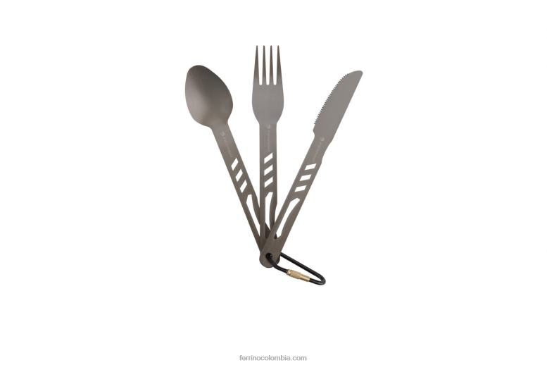 juego de cubiertos de aluminio N2T8B658unisexo Ferrino