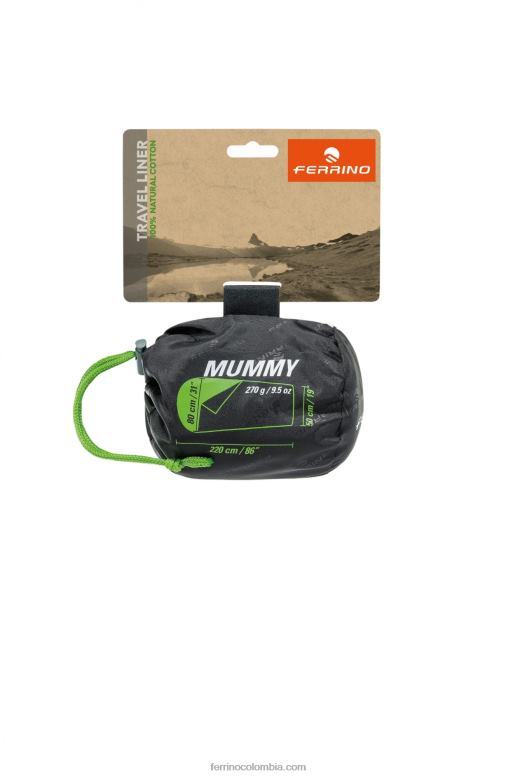 sábana-saco de dormir momia de viaje N2T8B407unisexo Ferrino