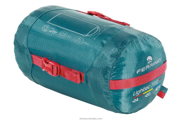 saco de dormir lightech 700 sq zip derecho verde N2T8B382 cremallera derecha verde unisexo Ferrino