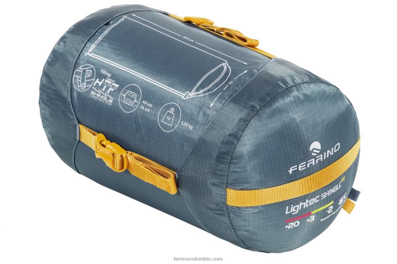 saco de dormir lightech shingle sq zip right azul N2T8B378 cremallera derecha azul unisexo Ferrino