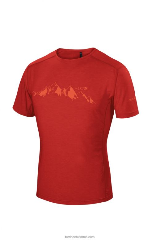 yoho camiseta hombre rojo oscuro N2T8B178 rojo oscuro hombres Ferrino